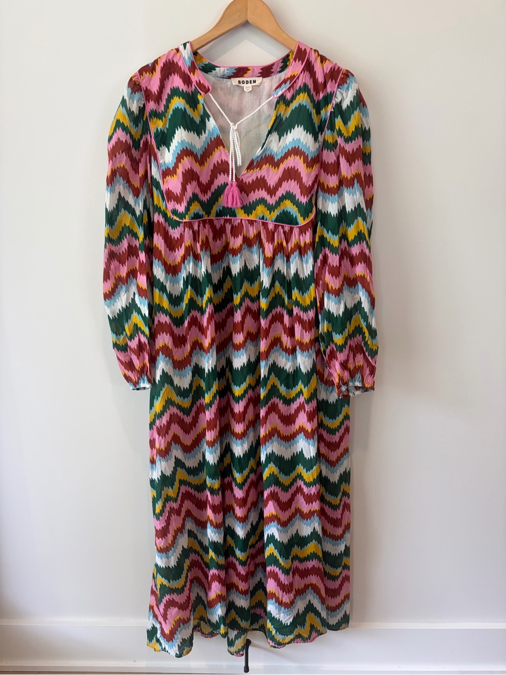 Boden Boho Tie Neck Kaftan XL